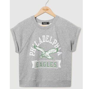 Junk Food NFL Raglan Fleece Tank Top Eagles Size Large